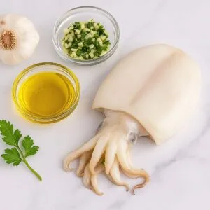Ingredientes para sepia en freidora de aire