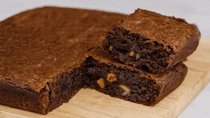 Brownie sin molde en freidora de aire
