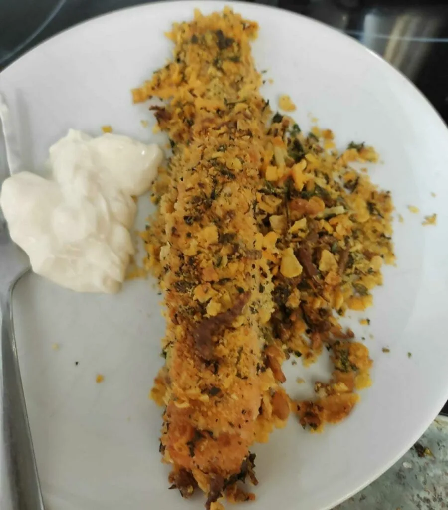 Salmón crujiente