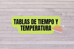 TABLAS DE TIEMPO Y TEMPERATURA