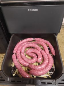 Cena para cuatro personas en Cosori Dual Blaze con rejilla