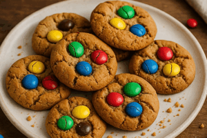 Cookies de cacahuete con M&M’s en freidora de aire (fáciles y deliciosas)