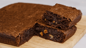 Brownie sin molde en freidora de aire