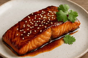 RECETA FÁCIL DE SALMÓN EN FREIDORA DE AIRE CON SALSA DE SOJA