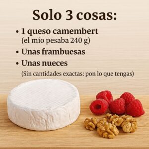Ingredientes Camembert en freidora de aire