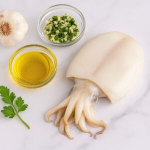 Ingredientes para sepia en freidora de aire